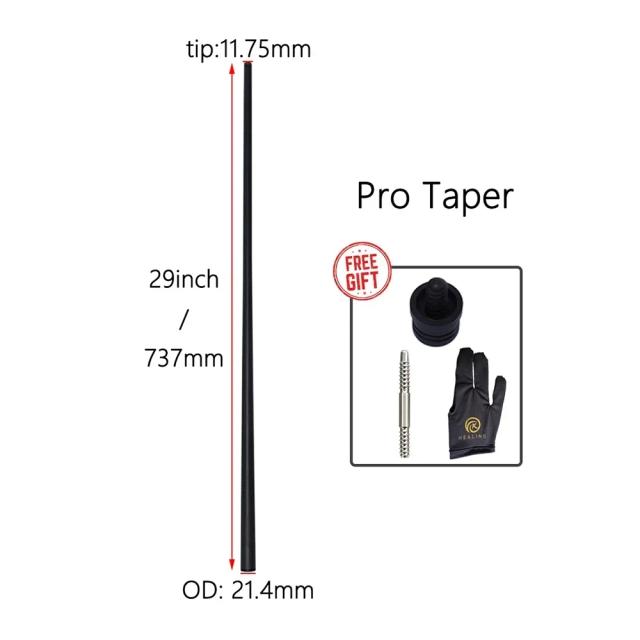 Eixo OEM 100% Fibra de Carbono Preto Tecnologia Cue para Snooker & Bilhar - Ponta Personalizada