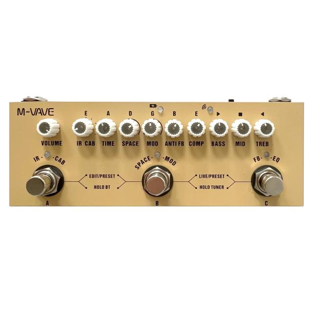 M-VAVE Cube Baby Pedal de Efeitos Multi-Efeitos Recarregável para Guitarra Acústica Elétrica Gravação Interface de Áudio