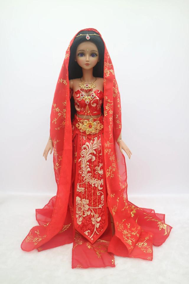 Boneca BJD 60cm Pele Preta Articulada 1/3
