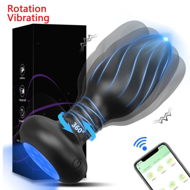 Plug Anal Vibratório com Rotação LED - Controle por App - Leve seu Prazer a Outro Nível