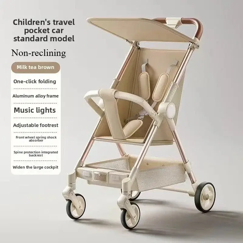 Carrinho de bebê dobrável para caminhar carrinho de guarda-chuva de viagem compacto leve e conveniente para bebês e crianças pequenas - Image 1