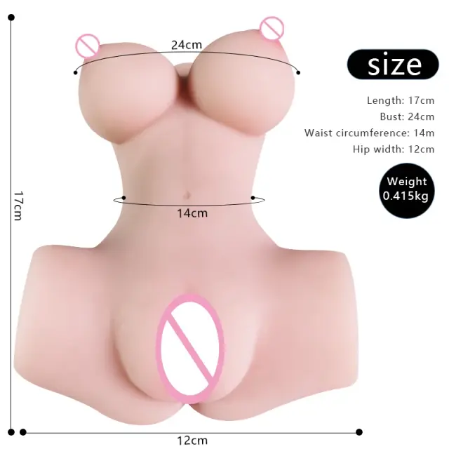 Boneca Realista de Silicone com Duas Entradas Apertadas e Design de Bumbum - Prazer Inimaginável