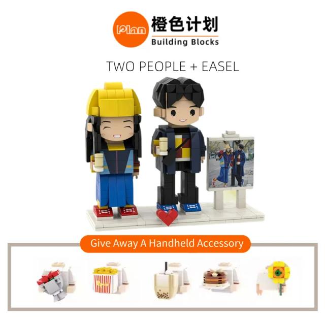 Blocos de Construção Personalizados Personagem Casal 2 Minifiguras