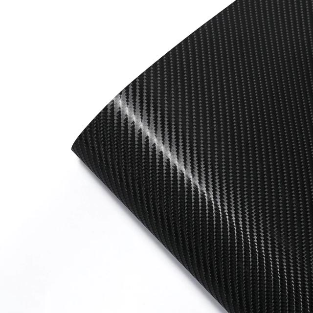 Filme de Vinil 4D Fibra de Carbono Preto para Carro - Adesivo Premium