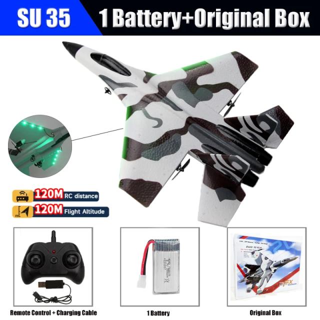 SU35 RC Avião F22 K500 Max Lutador 2.4G Controle Remoto Espuma Planador Aeronaves FX620 EPP
