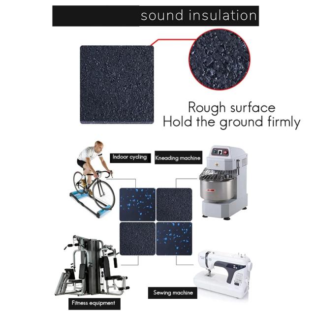 ABVB-6Pcs Esteira Isolamento Acústico Absorção de Choque Almofada Protetora de Piso 6 Peças