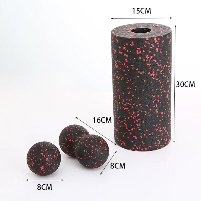 Conjunto Rolo de Massagem EPP para Yoga e Fitness - Relaxamento Muscular Profundo