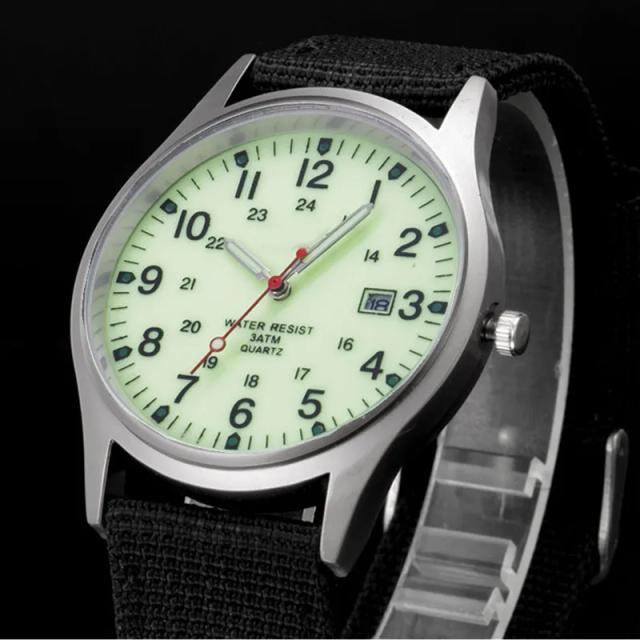 Relógio Masculino Nylon Esportivo Quartzo Data Luminoso
