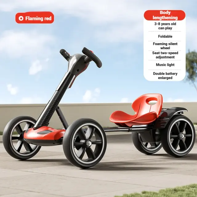 Kart Elétrico Infantil RC 4 Rodas Veículo de Brinquedo Recarregável