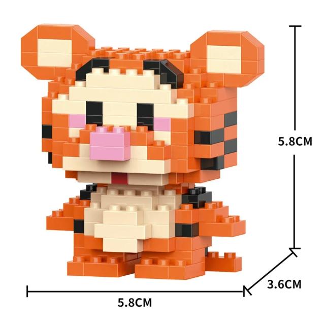 Disney Stitch Building Block Mickey Mouse Bonecos de Desenho Animado Brinquedos de Micropartículas Modelo Montado de Personagem de Anime Presente Infantil