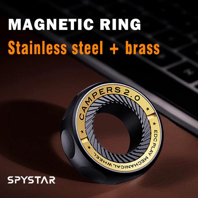 SPYSTAR Anel Magnético de Aço Inoxidável para Alívio de Estresse