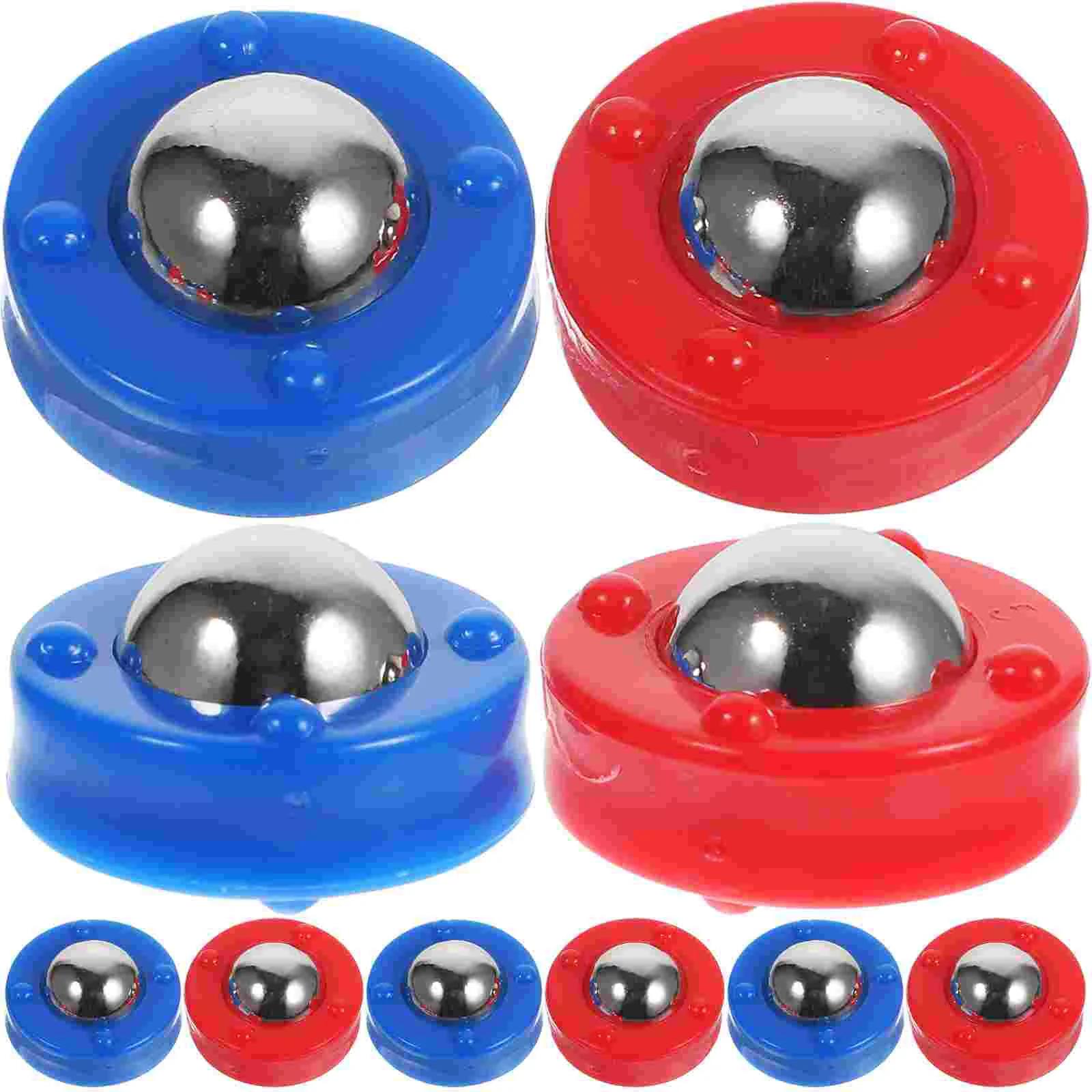16 pçs mini bolas de ondulação azul vermelho plástico shuffleboard acessórios do jogo engraçado rolamento contas discos mesa jogos xadrez - Image 1