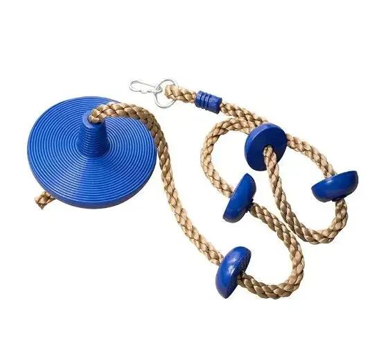 Corda de escalada fitness para crianças, com plataformas e assento de balanço de disco, conjunto de balanço ao ar livre, brinquedo de jardim, acessórios para playground - Image 1