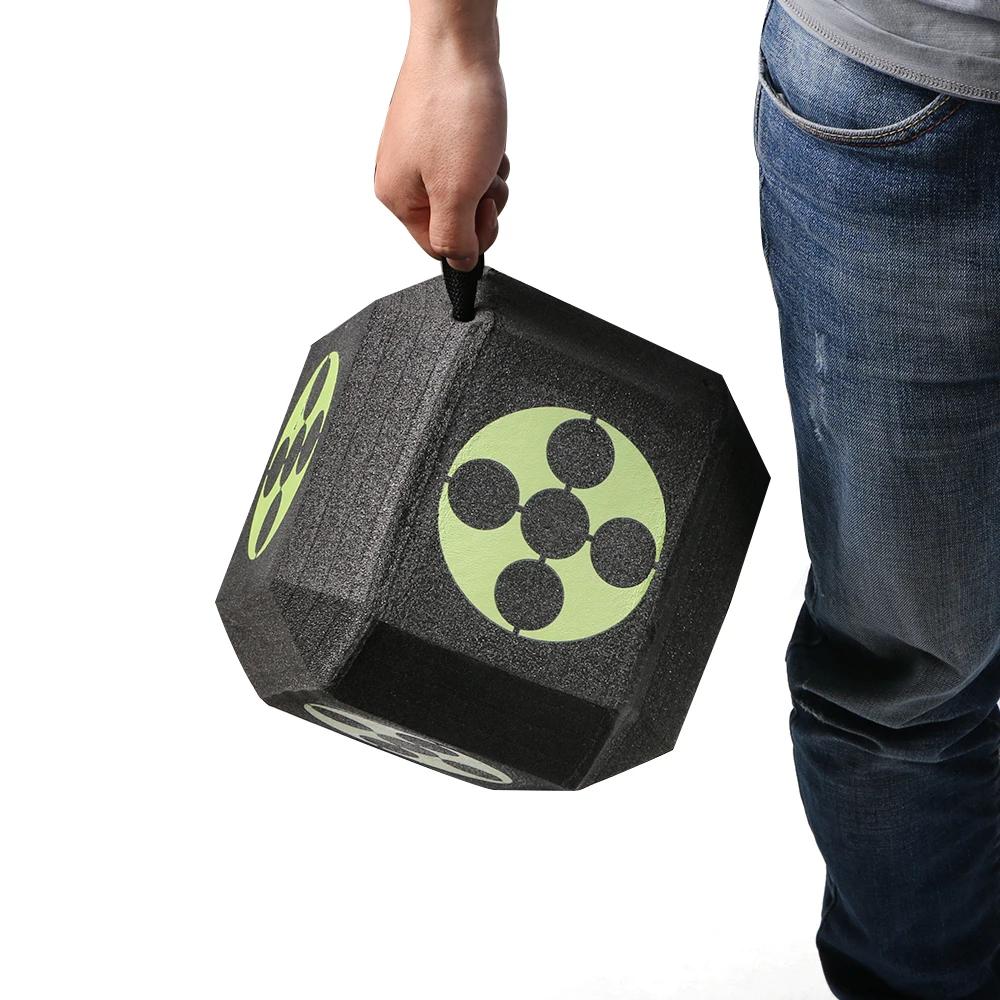 3d tiro com arco bloco alvo 8.6 "cubo auto recuperação expe caça tiro alvo pedaço em camadas alvo preto 22cm para todas as setas - Image 1