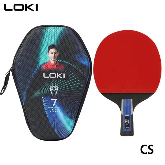 Loki Kirin K7 Raquete Tênis de Mesa Fibra de Carbono Rxton 3 Borracha ITTF Aprovada
