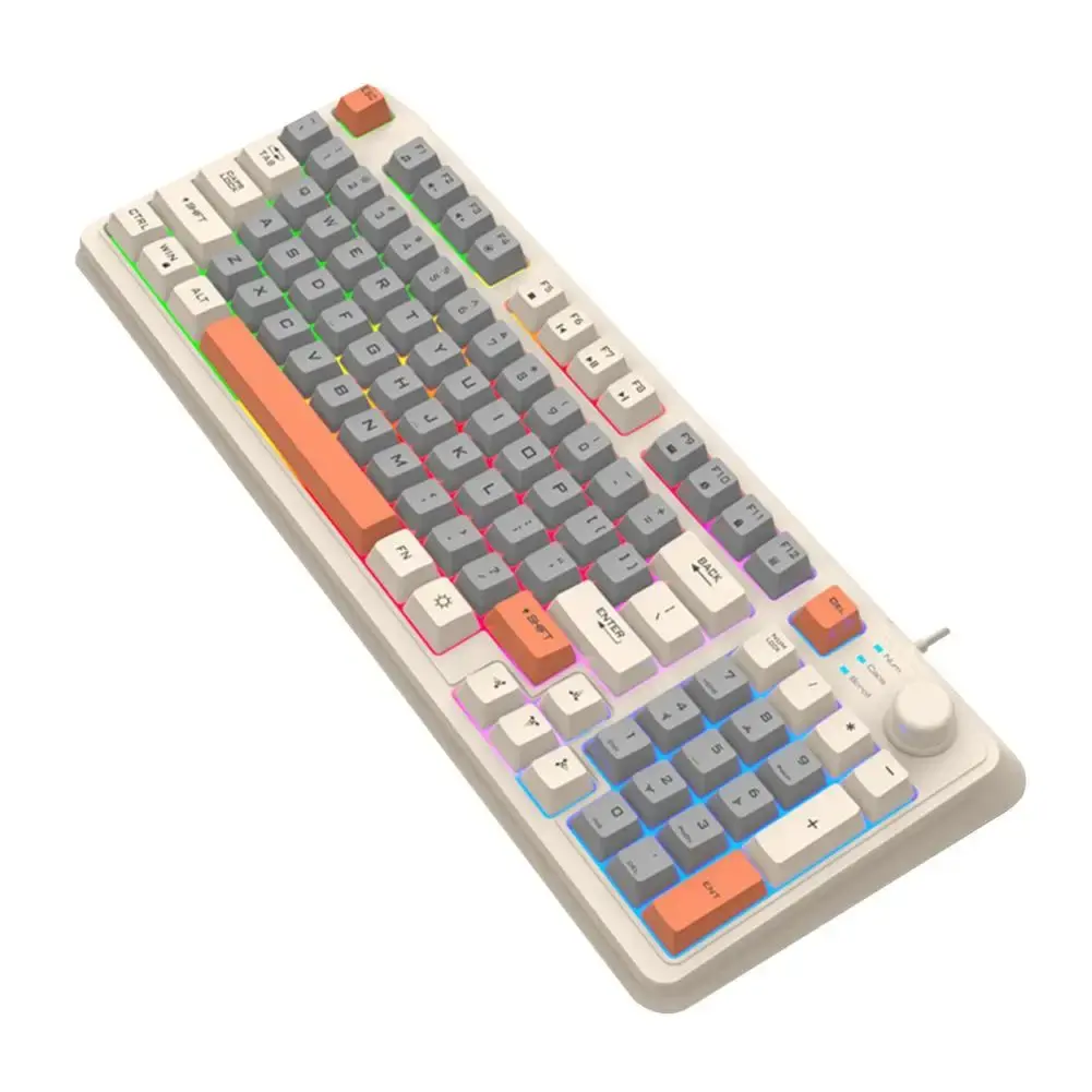 K82 Teclado mecânico para jogos, Teclado gamer, 94 chaves, Porta USB, Com fio, Computador portátil, Desktop, Hotswap - Image 1