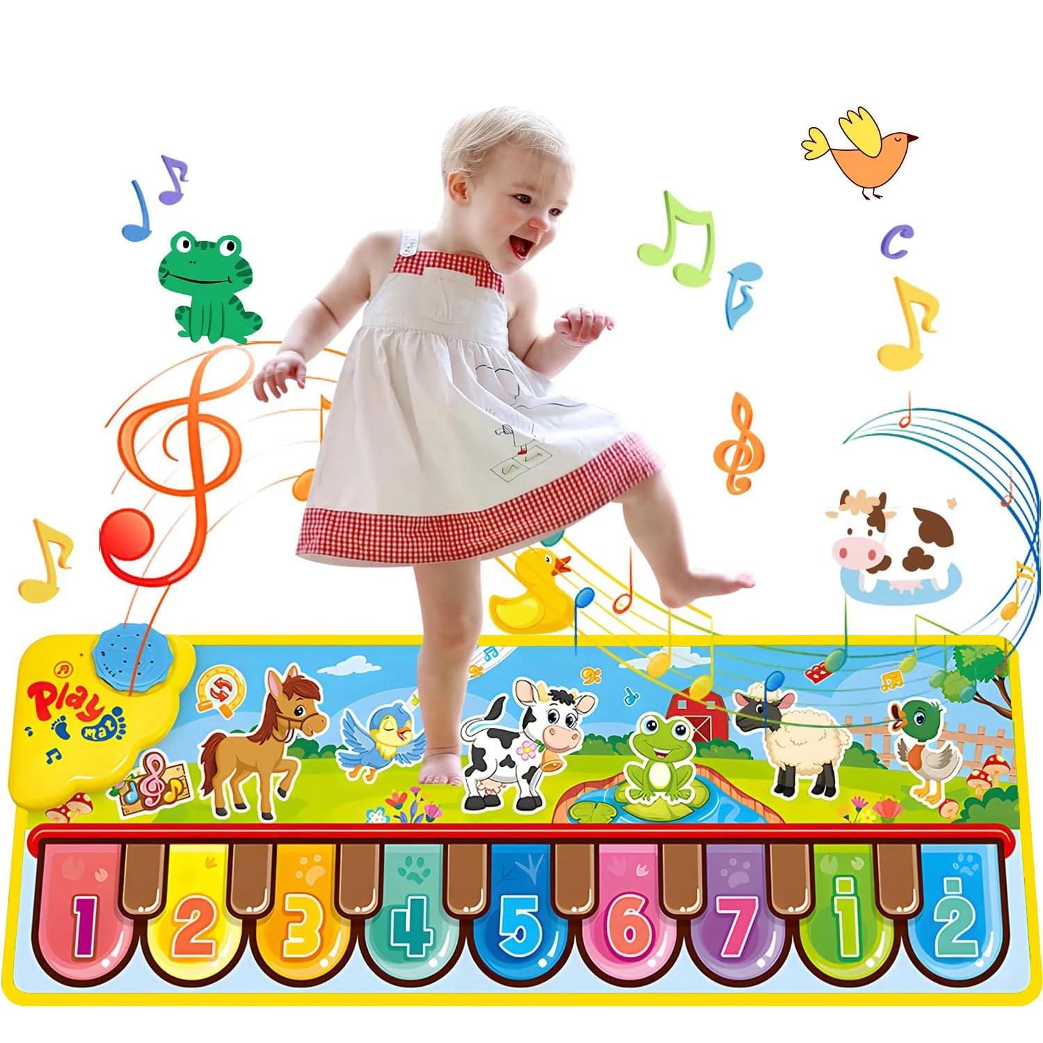Esteiras Musicais Com Sons De Música, Tapete De Teclado De Piano, Tapete, Cobertor Animal, Brinquedos De Chão - Image 1
