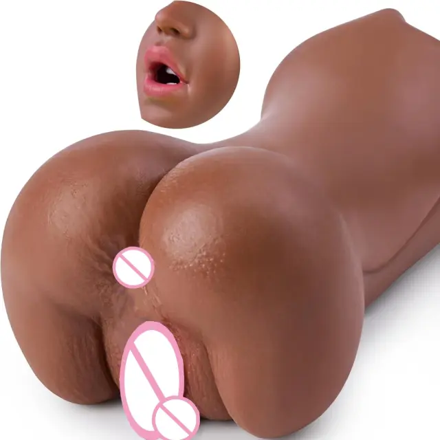 Masturbador Masculino 3 em 1 Realista Vagina Anal Boca Garganta Profunda Copo de Masturbação 1 Unidade