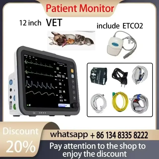 Yongrow Monitor de Sinais Vitais YK-8000C 12 Polegadas 6 Parâmetros