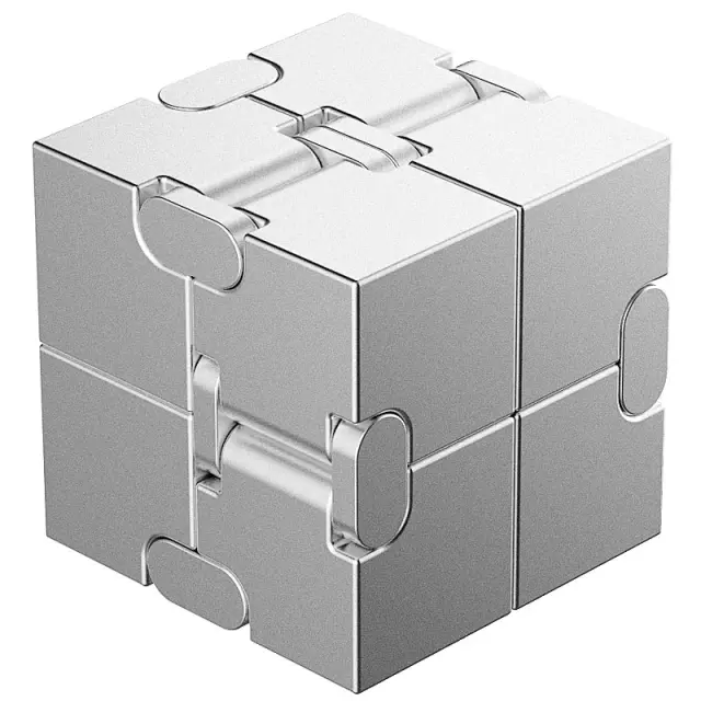 Cubo Infinito de Metal para Adultos - Alívio de Estresse Premium