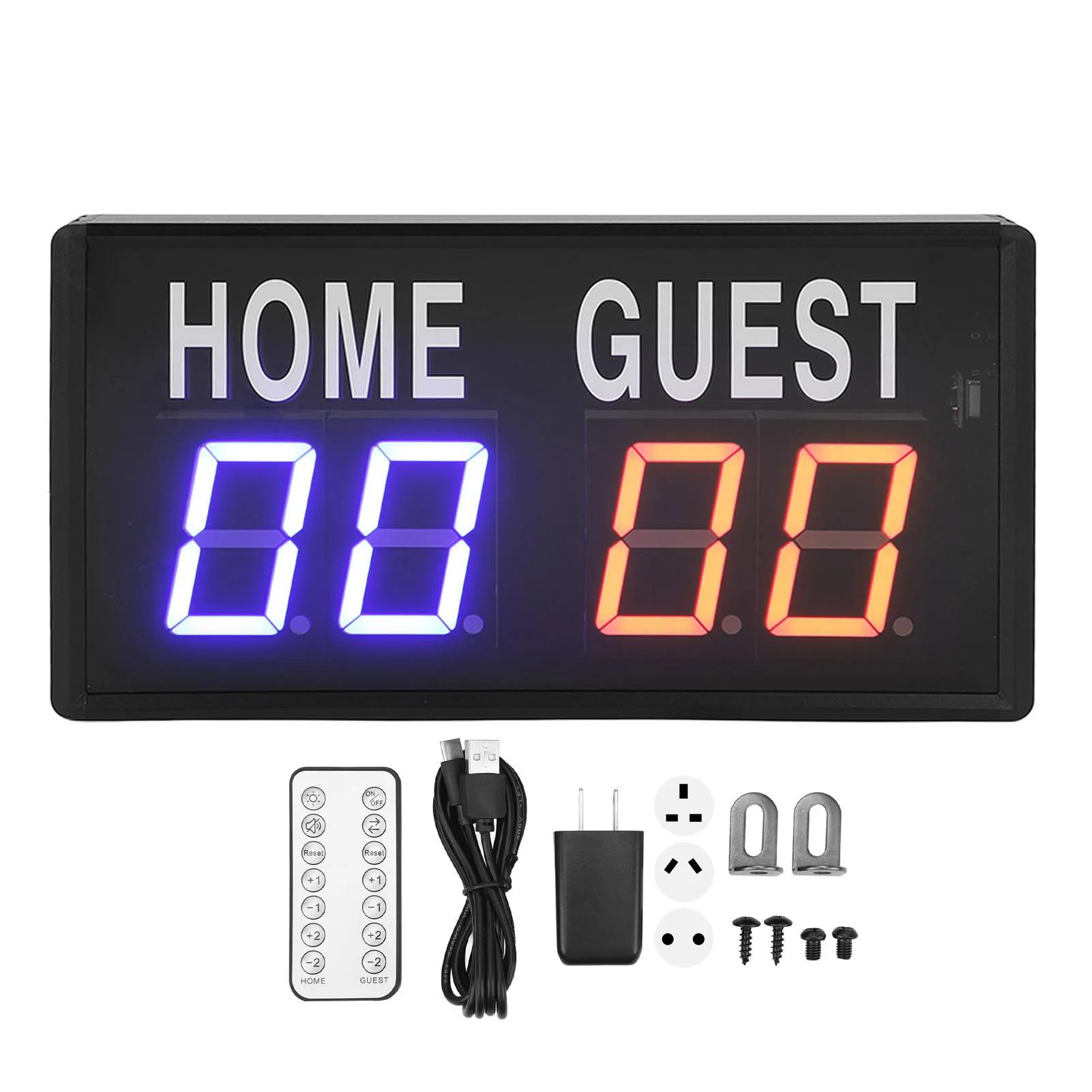 Placar eletrônico com controle remoto, mesa digital, basquetebol, voleibol, futebol, 100-240V - Image 1