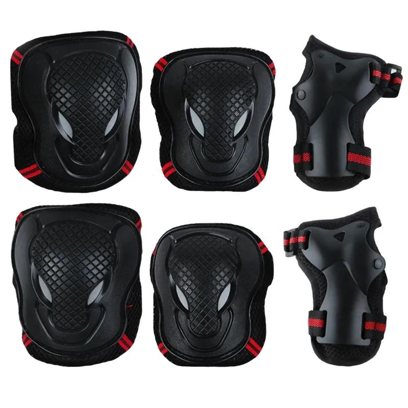 Skate gelo patinação equipamentos de proteção cotoveleiras protetor de segurança de pulso ciclismo equitação capacete protetor para crianças adultos - Image 1