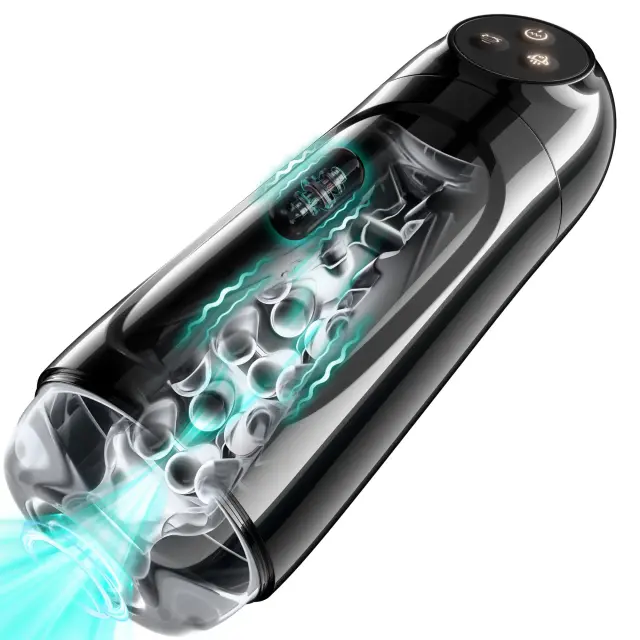 Masturbador Masculino Automático TPE 3D com 10 Modos de Sucção e Vibração