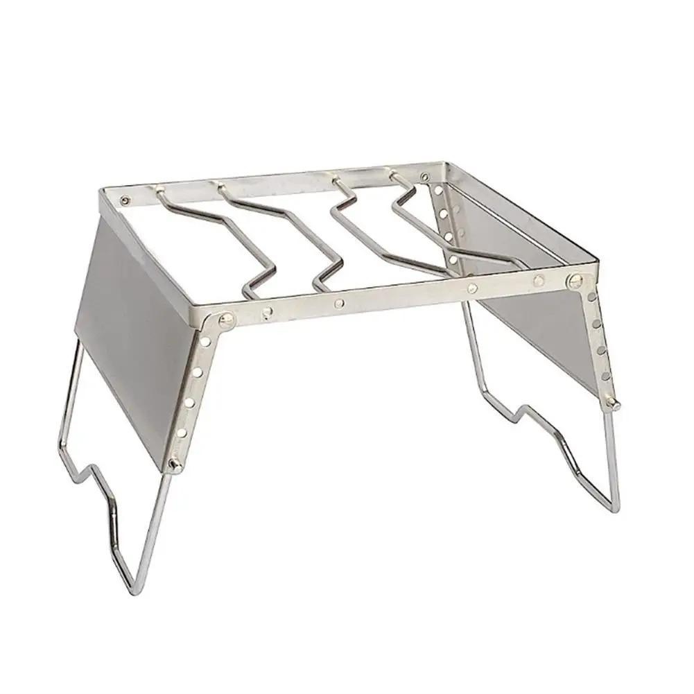 Multifuncional dobrável acampamento grill portátil de aço inoxidável grelha acampamento fogão a gás piquenique aquecimento fogão suporte - Image 1