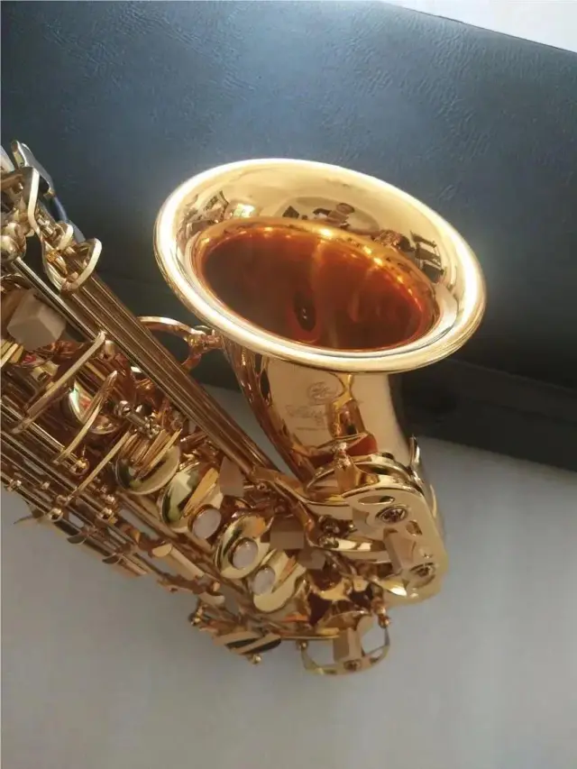 Saxofone alto dourado de qualidade de marca japonesa YAS-875EX saxofone alto e-flat instrumento musical com bocal profissional