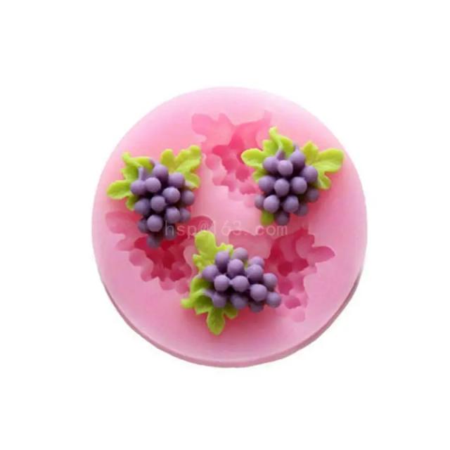Molde de Silicone para Artesanato DIY: Forma de Uva em 3D para Brinquedos e Arte