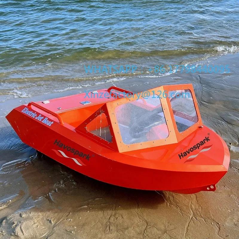 Barco a jato elétrico movido a alumínio personalizável, novidade, com motor interno, barco a jato, mini barco a jato - Image 1
