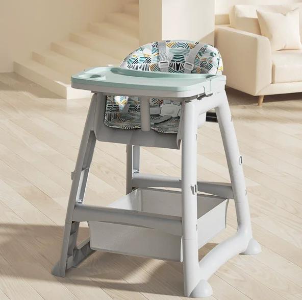 Cadeira Alta Multifuncional Bebê Plástico Ajustável Portátil 1 Unidade