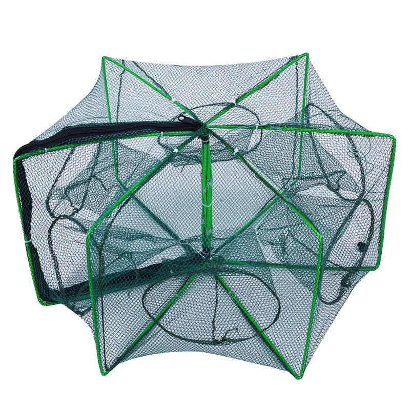 Malha para rede de pesca, gaiola dobrável com 6 furos para pegar cr, caranguejo, craw, camarão, peixes pequenos e els, armadilhas - Image 1