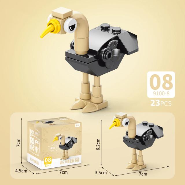 Micro Blocos Animais para Crianças e Adultos - Conjunto de Construção Criativa