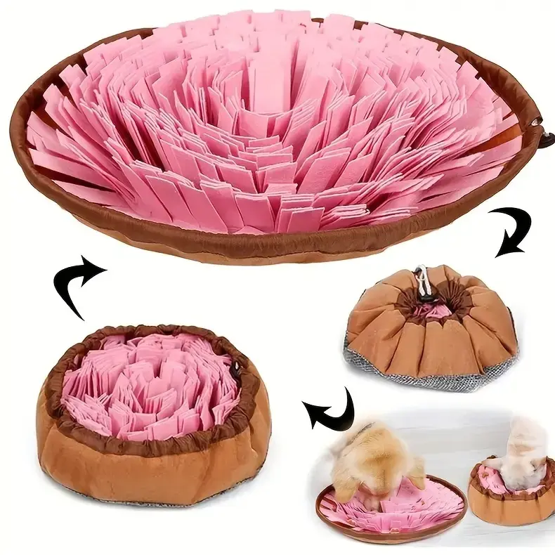 Lavável Feltro Sniffing Pad para Pet, Cão dobrável Slow Feeding Mat, Treinamento Snuff Mat Toy - Image 1