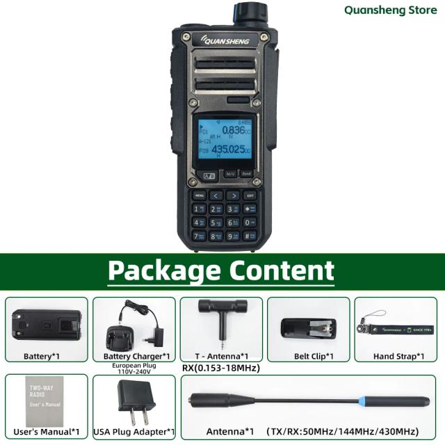 Quansheng TK11 8 Walkie Talkie Rádio Portátil 10W Longo Alcance