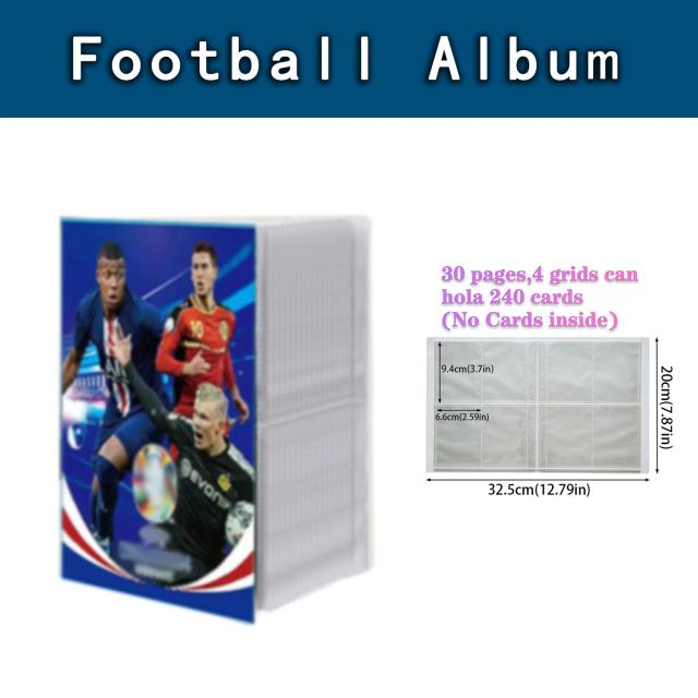 Álbum de Futebol Infantil 2023 com 240 Peças: Mapa, Porta Cartas, Pasta Colecionável e Caixa Estrela para Presentear