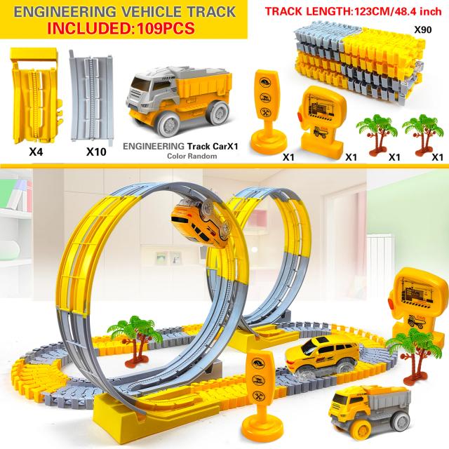 Brinquedo Carro Mágico Flexível Pista Elétrica Infantil Presente Educativo