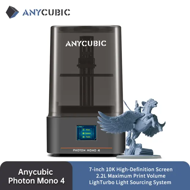ANYCUBIC Photon Mono 4 AE Impressora 3D Resina 7 Polegada 10K UV