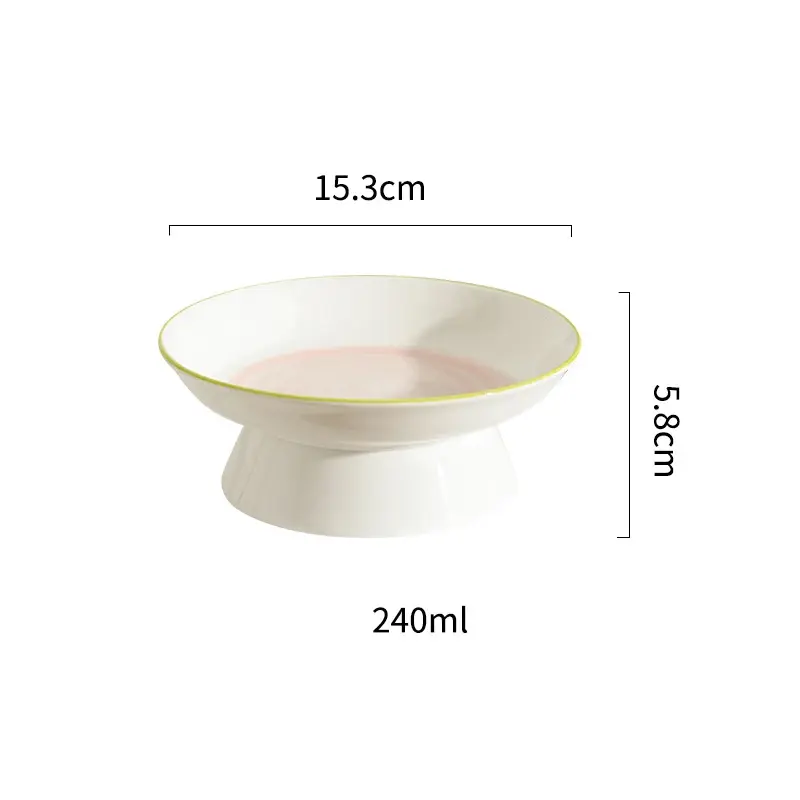 Elevada tigela de comida de gato, estável proteger pet's spine, durável pet alimentação prato, gatinho água tigela para cães e gatos - Image 1
