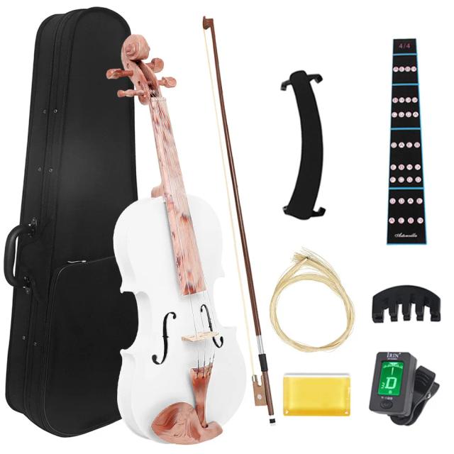 Violino AV-102 Madeira Maciça Branco 4/4