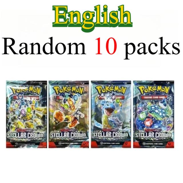 Pacotes de Cartas Pokémon Brilhantes 151 Evolução Prismática Paldean Fatos Inglês 10 Pacotes