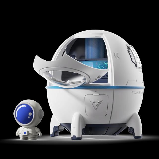 Umidificador Astronauta USB/Bateria 1200mAh para Quarto Infantil e Presente
