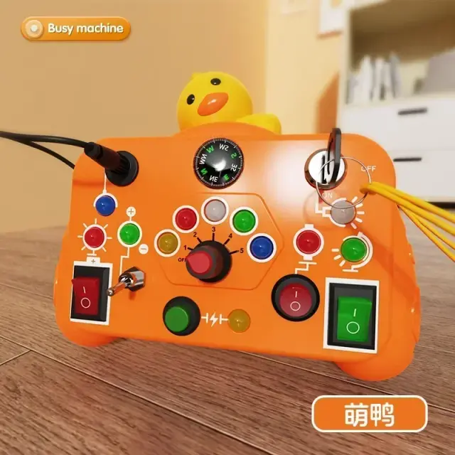 Placa Montessori Brinquedo Sensorial Infantil com Luz LED e Som