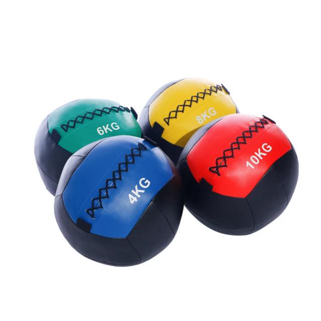 Logotipo Personalizado Bola de Medicina 2-10 kg Couro PVC para Ginásio Treino de Energia
