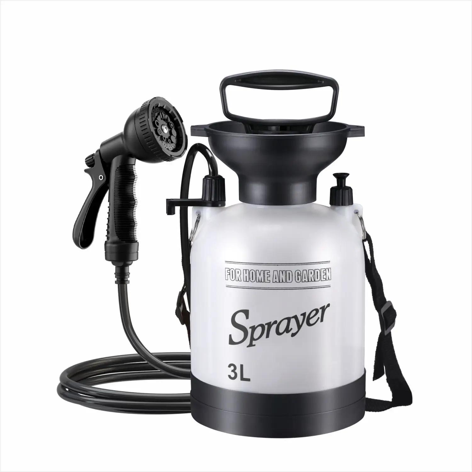 Chuveiro de acampamento manual ao ar livre, bomba de chuveiro multifuncional de 3/5/8l para banho de animais de estimação, ferramenta de chuveiro portátil com mangueira de 3m, 1 peça - Image 1