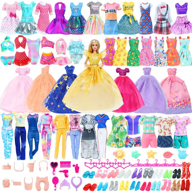 Conjunto de Roupas e Acessórios para Boneca 11.5'' - 40 Peças - Brinquedo Infantil