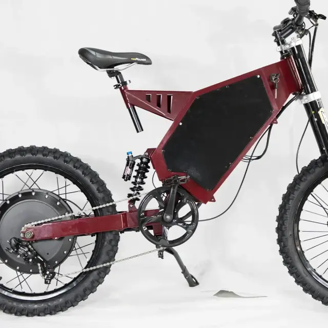 Quadro de Bicicleta Elétrica Titânio Bombardei 2025 1000W Suspensão Completa