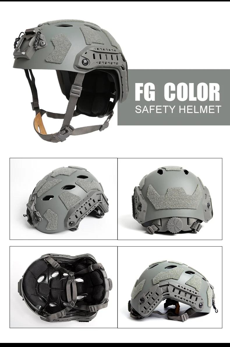 Capacete de Caça Tático com Ângulo Reto de Ventilação, FMA FAST SF, Safety Riding, Botão Ajustável, Fivela, Tamanho L, Versão Atualizada - Image 1