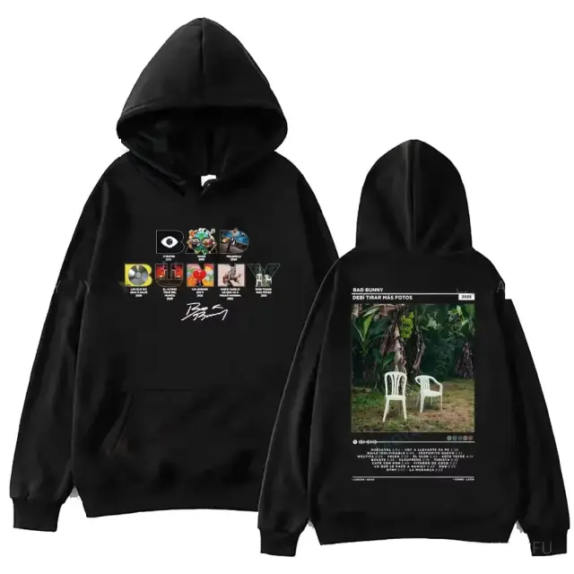 Bad Bunny 2025 Nadie Sabe Lo Que Va A Pasar Mañana Hoodie Unissex Moda Hip-hop Streetwear